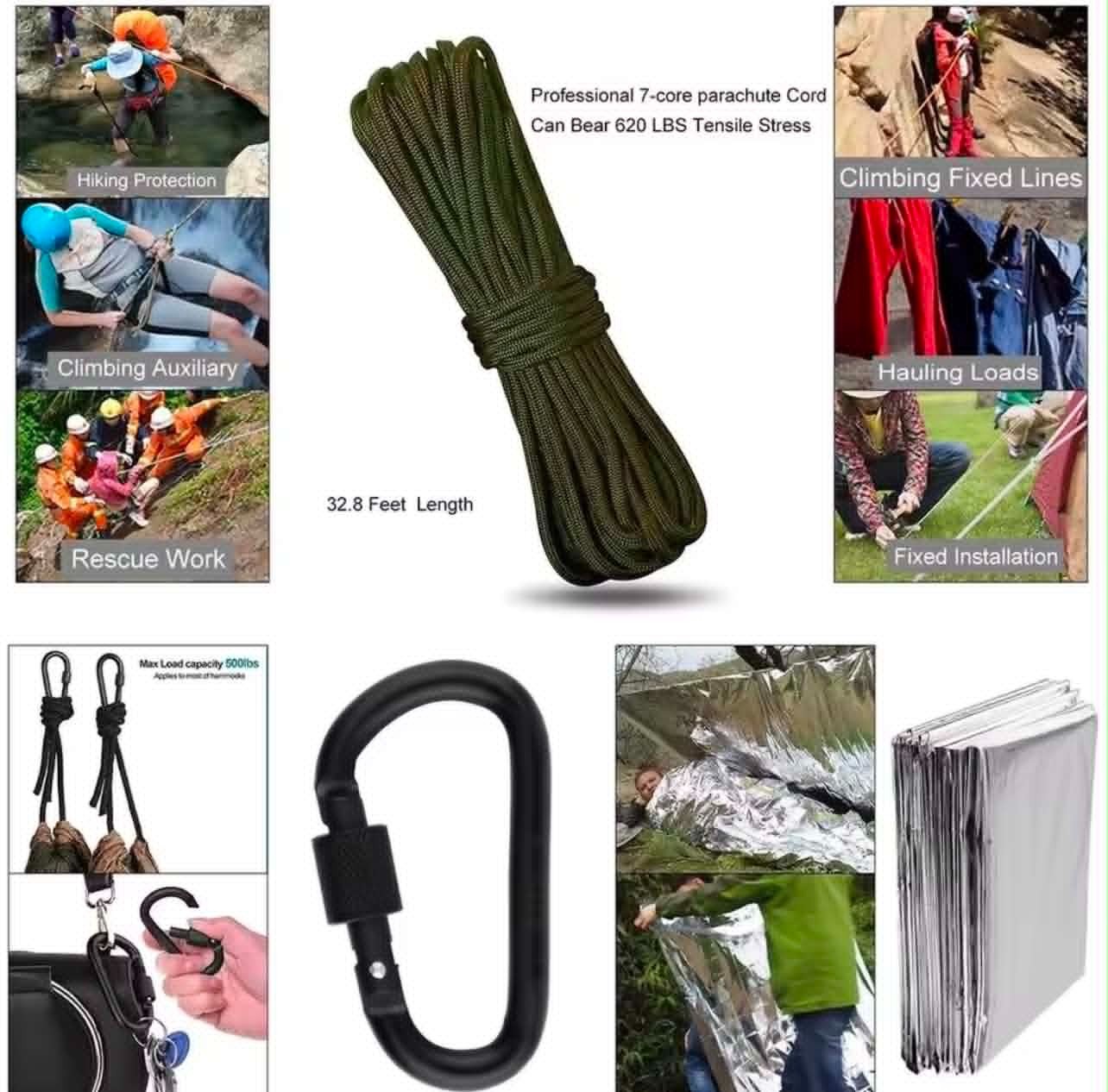 Professional Emergency Survival Kit Gear Camping Multifunction Tactical Defence