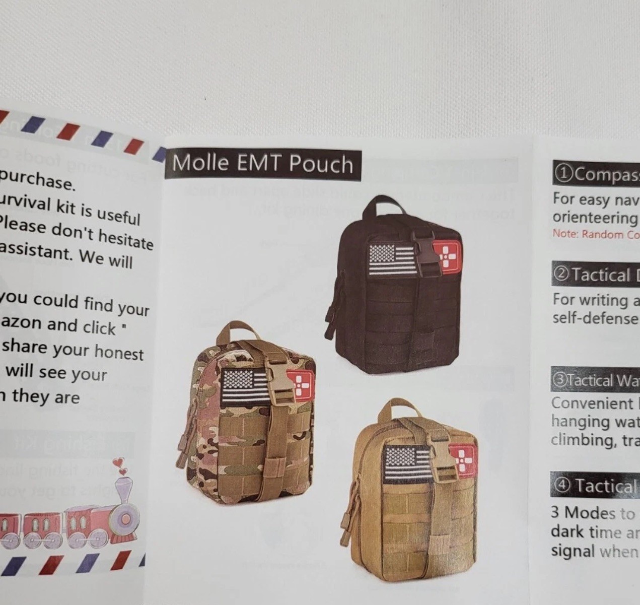 Emergency Survival Kit First Aid Bug out Military Prepper Brown 200 Piece Set