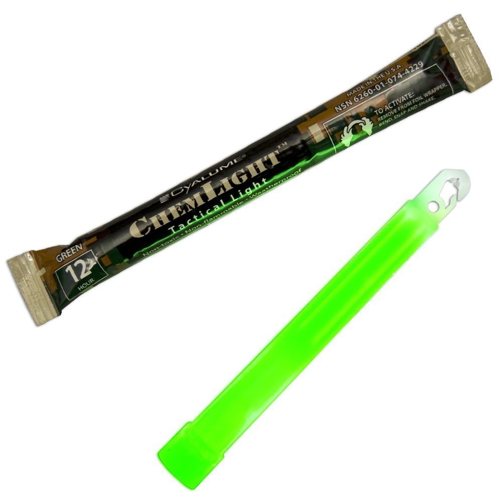 Cyalume Military Grade Green 6” Chem Light Glow Stick 12 Hour (10 Pack) EXP 3/26