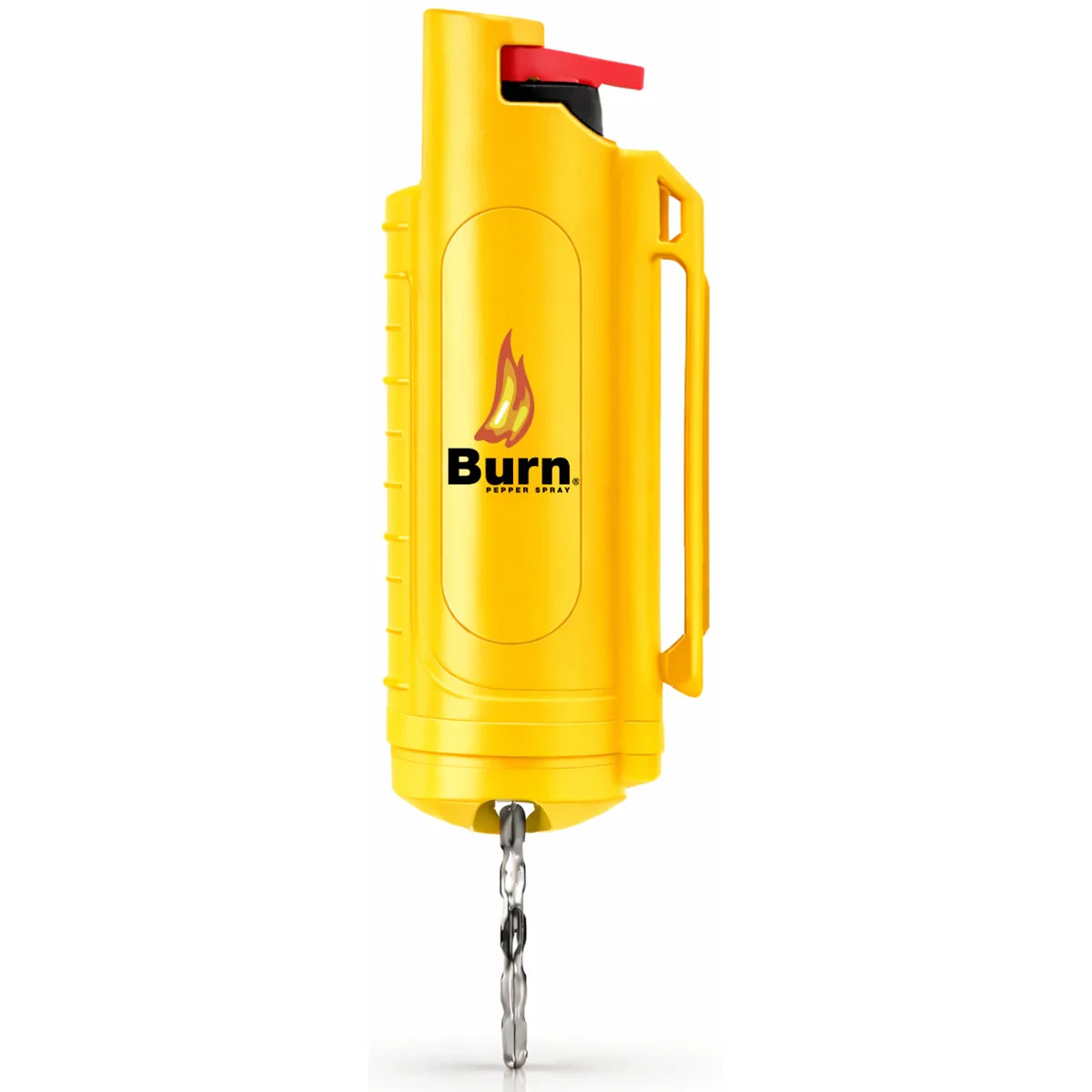BURN Pepper Spray Keychcain Self Defense 1/2oz Security Case Yellow – 2 PACK