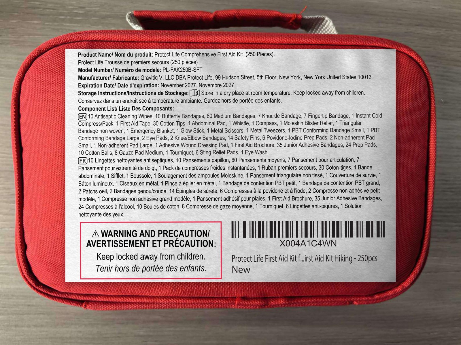 First Aid Kit for Home & Business, 250 Pcs – Emergency Medical Kit for Campin…