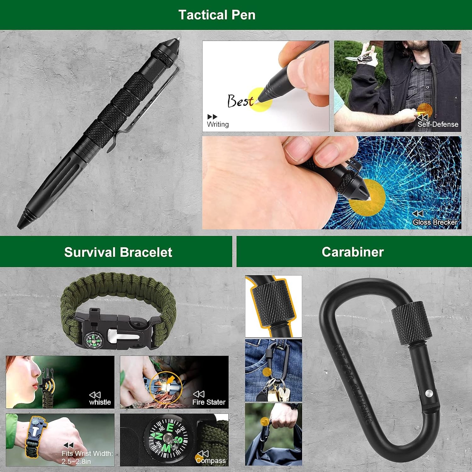 Gifts for Men Dad Husband Boyfriend 30 in 1 Survival Gear and Equipment
