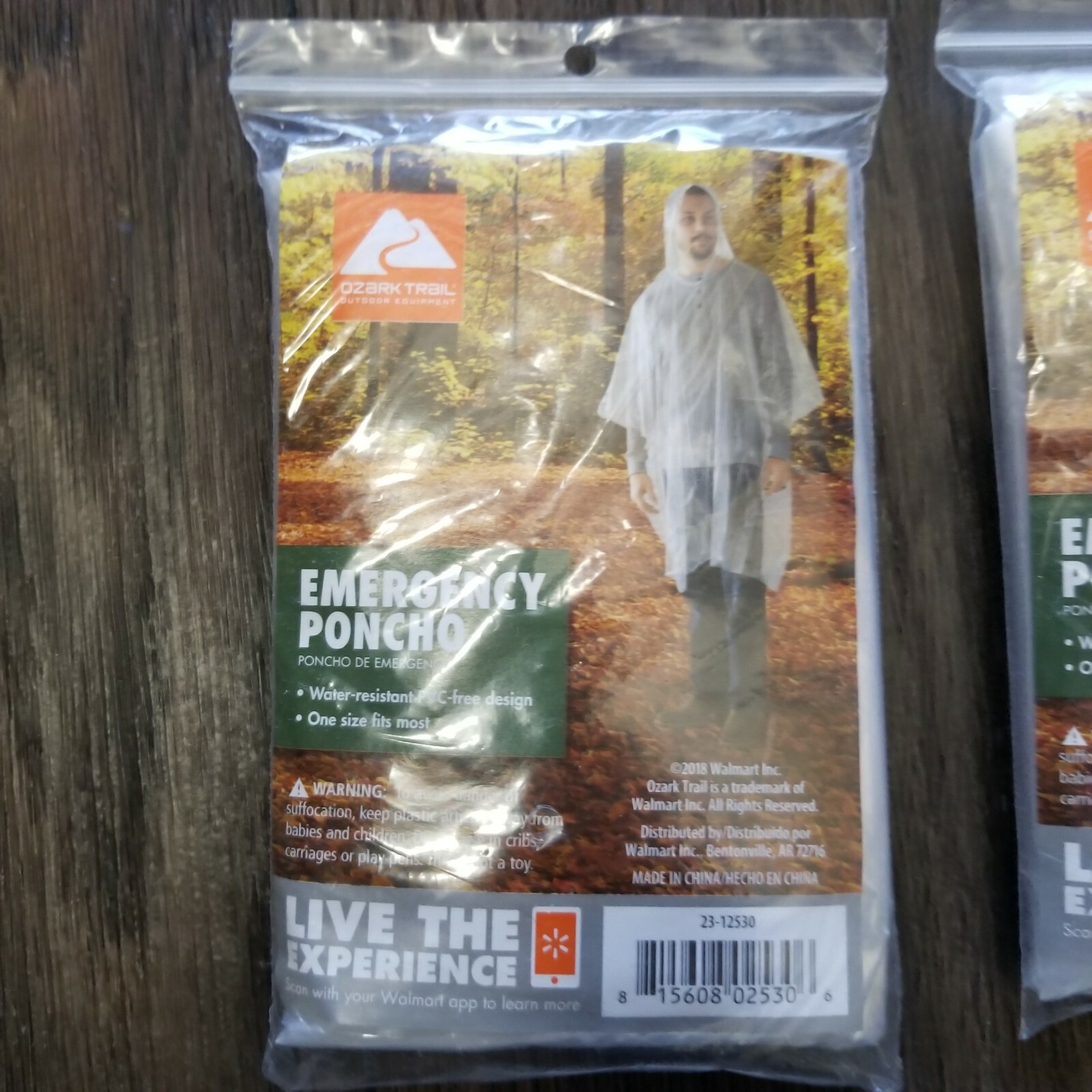 4-Pack Emergency Hooded Rain Poncho Water Resistant PVC Free Design One Size New
