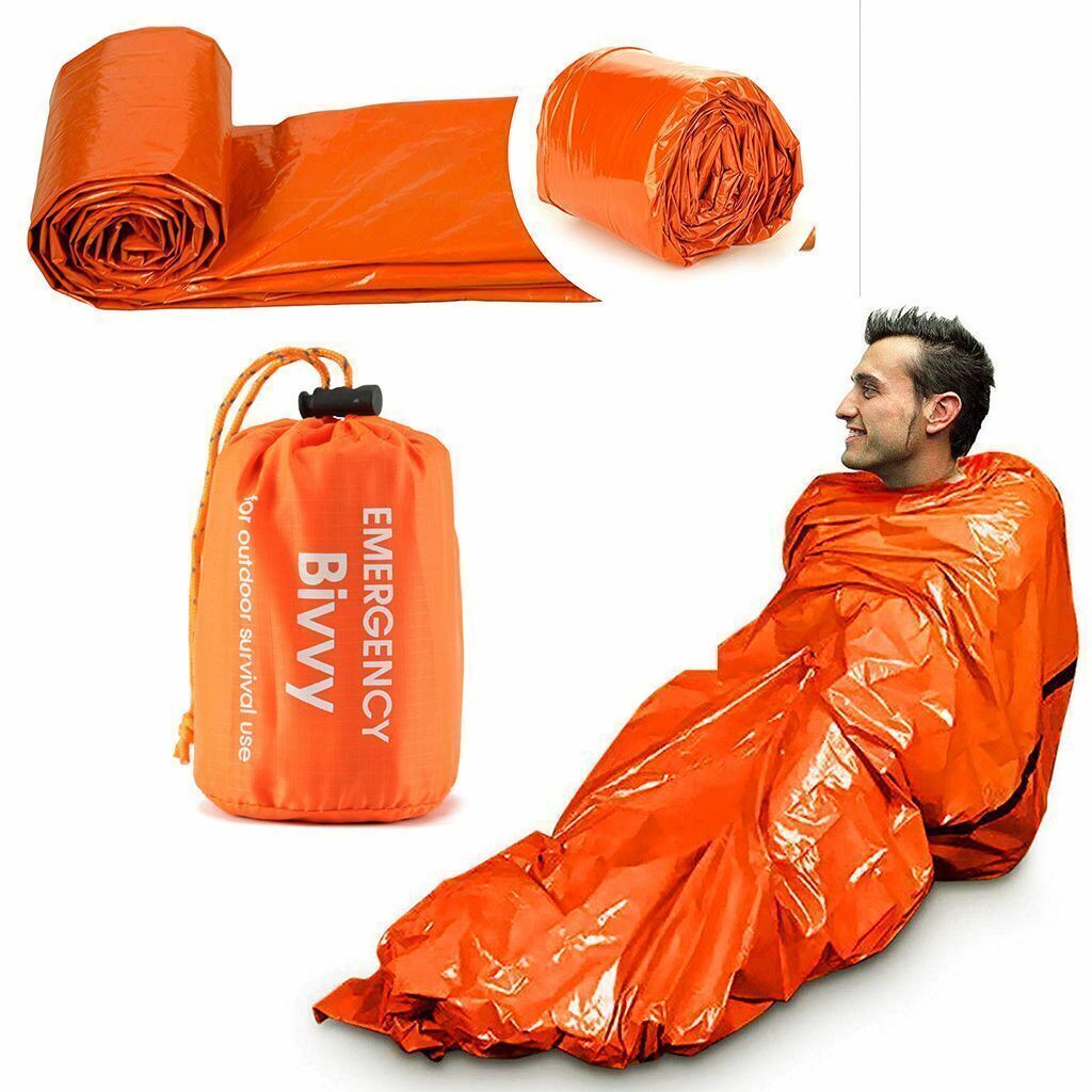2Packs Emergency Sleeping Bag Thermal Waterproof Outdoor Survival Camping Hiking