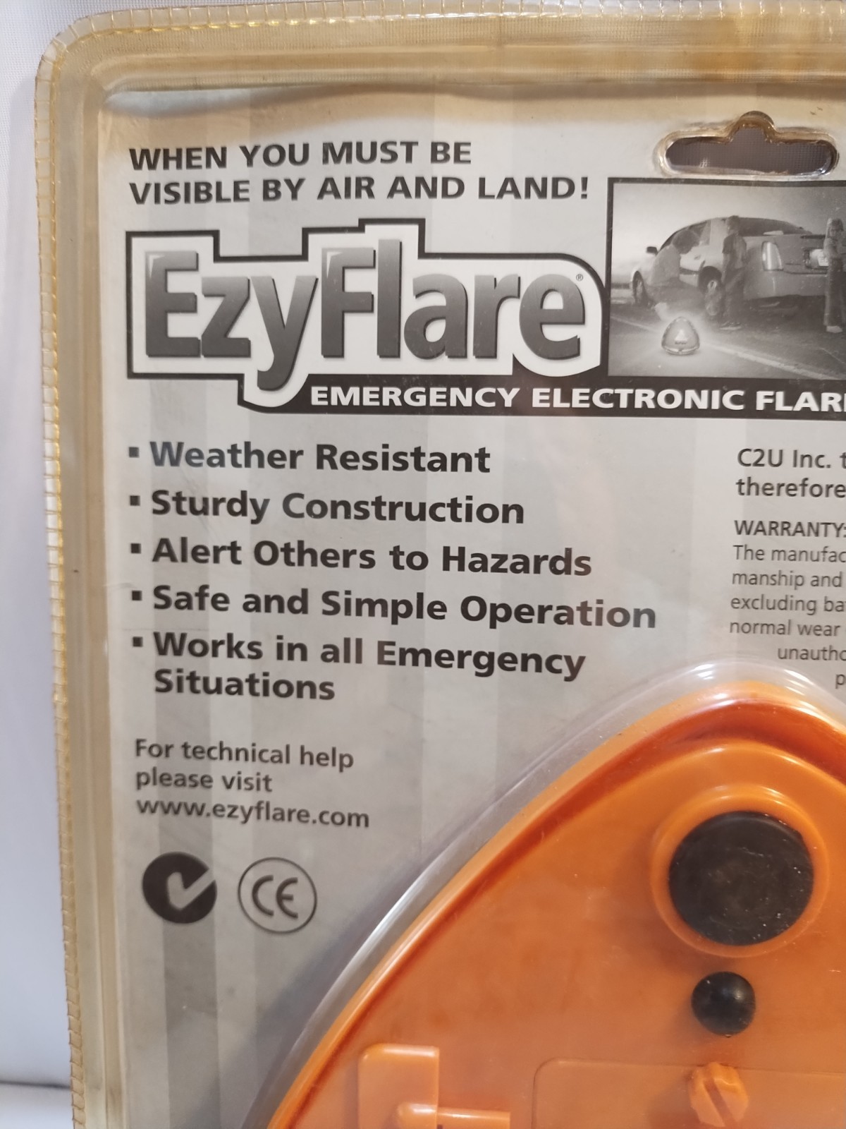 EzyFlare Emergency Roadside Electronic Flashing LED Warning Light NIP Safty Lite
