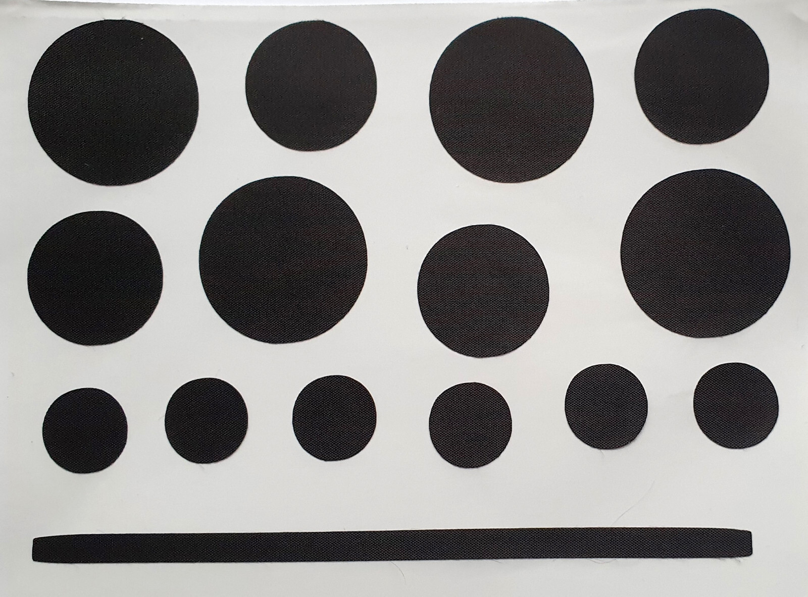 15 Aufkleber repair patch selbstklebend schwarz Nylon outdoor
