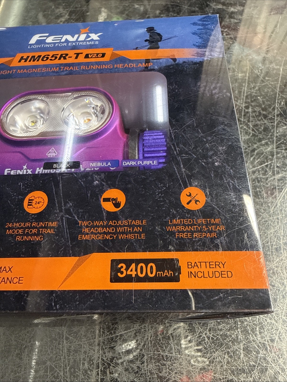 Fenix HM65R-T V2.0 1600 Lumen Rechargeable Trail Running Headlamp