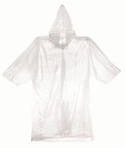 4-Pack Emergency Hooded Rain Poncho Raincoat Reusable Unisex One Size Fits Most
