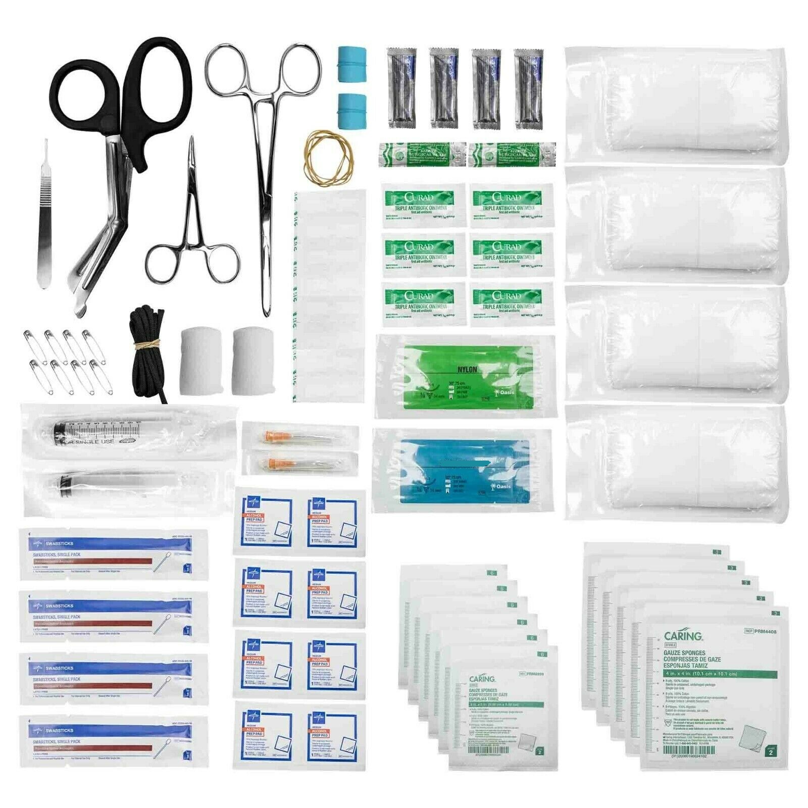 First Aid Kit, Emergency Wound Care Suture Kit, 75 Piece