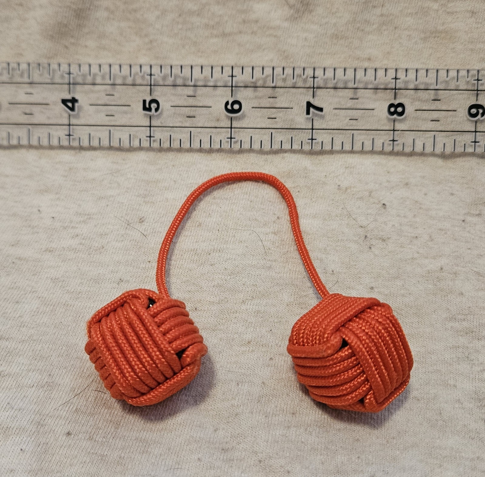 275 Paracord Begleri Double Monkey’s Fist Nautical Knots Fidget 16mm dice @ 7.5″