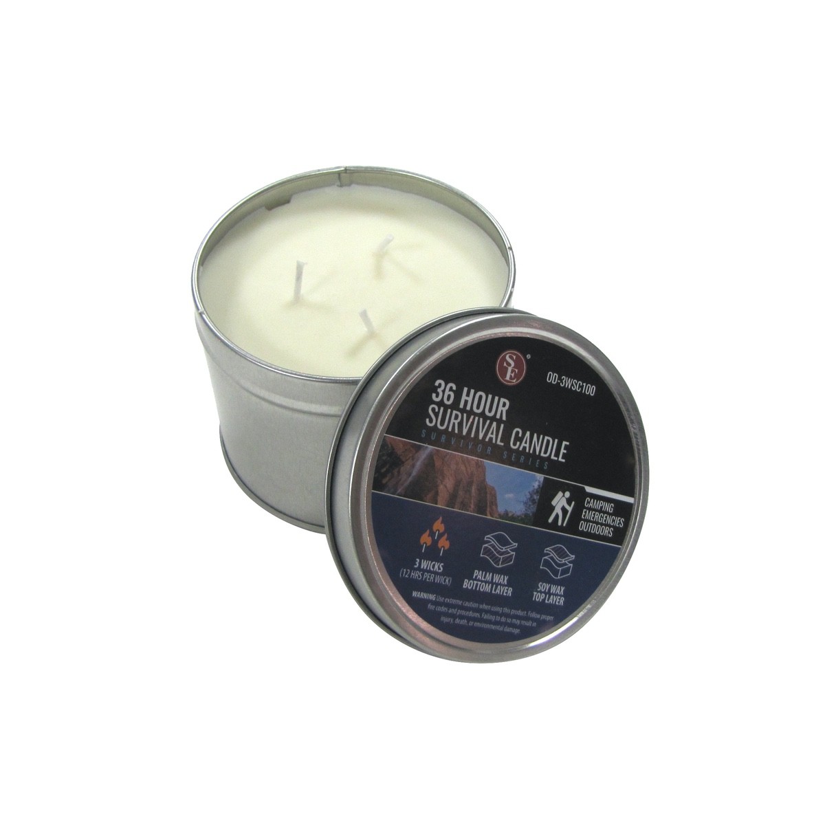 36 Hour Soy Camp Survival Candle Emergency Rescue Gear Doomsday Prepper Supply