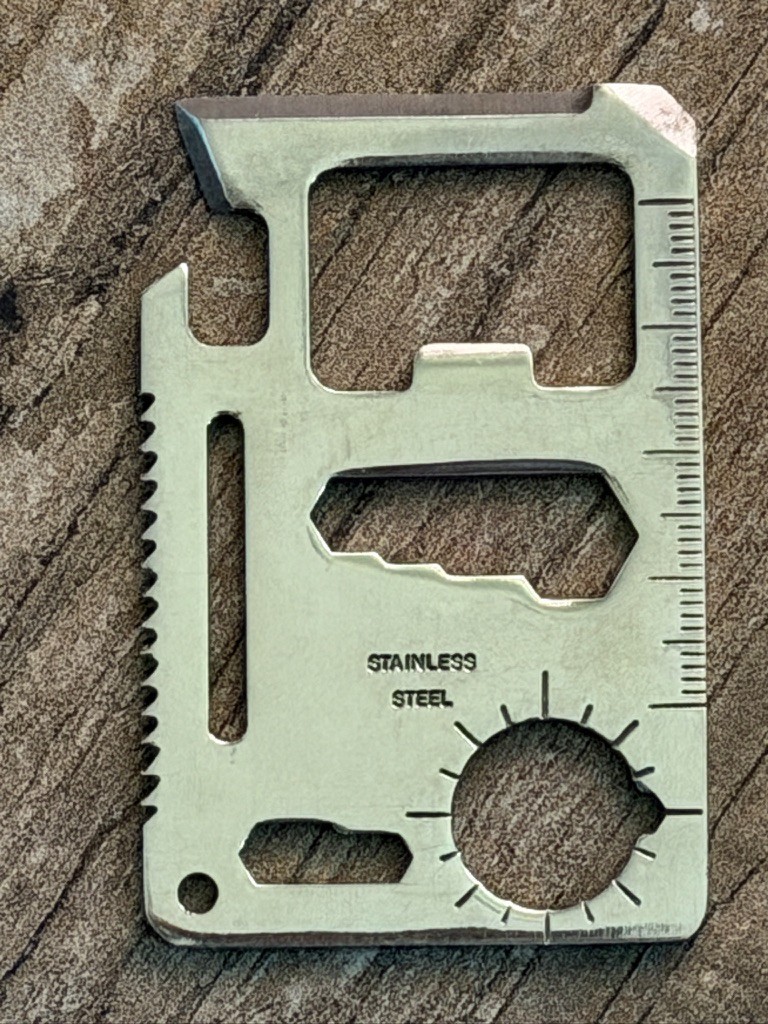 Pocket Sized Survival Credit Card Size Tool – Multi-Tool – 11 Tools