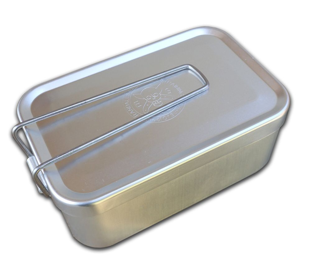 Esee Mess Tin Survival and First Aid Kit Container with Folding Handle and Lid