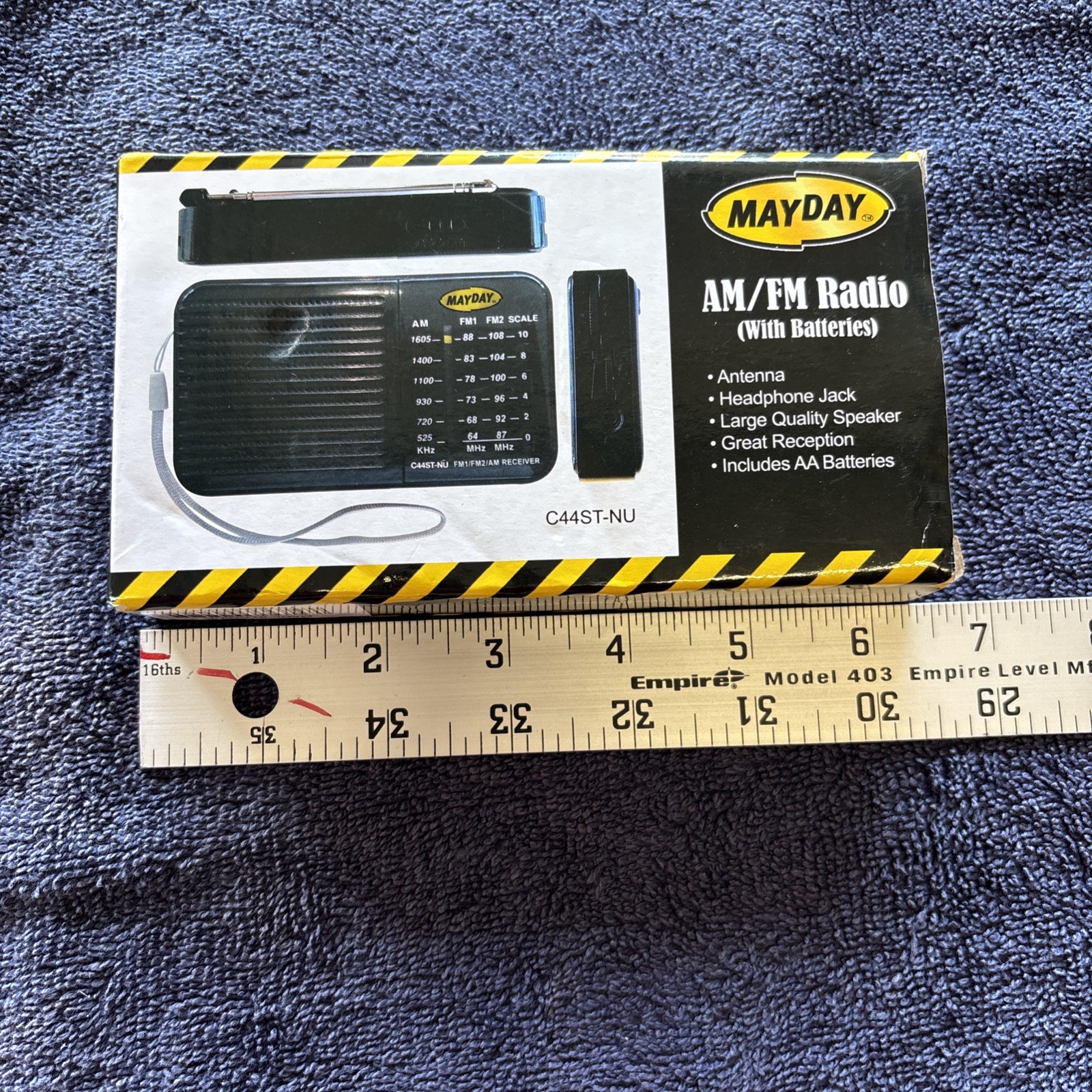Mayday AM/FM Radio With Batteries Earthquake Kit Item