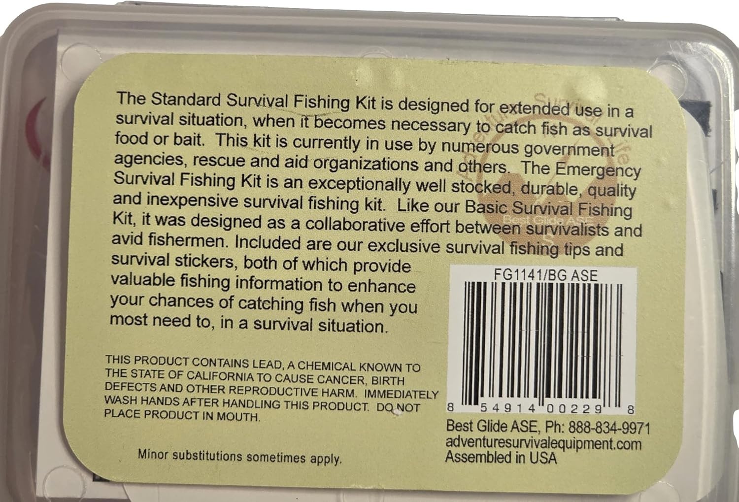 Survival Fishing Kit – Complete Gear in Compact 4.4×3.25×1 Inch Design