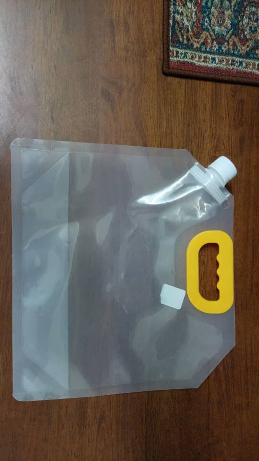 1 Pc Refillable Plastic/ Packaging Bag Pouch For Water Storage with Handle