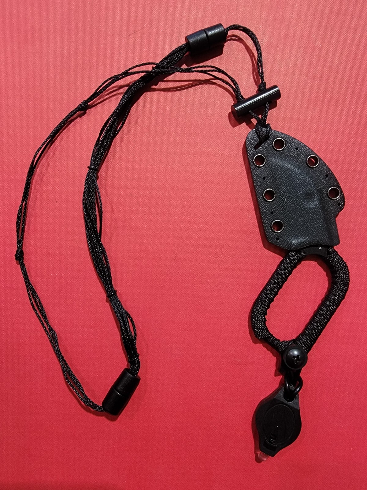 Survival Necklace/Survival Neck Knife+Fire Starter+Mini Flashlight+Saw Cord