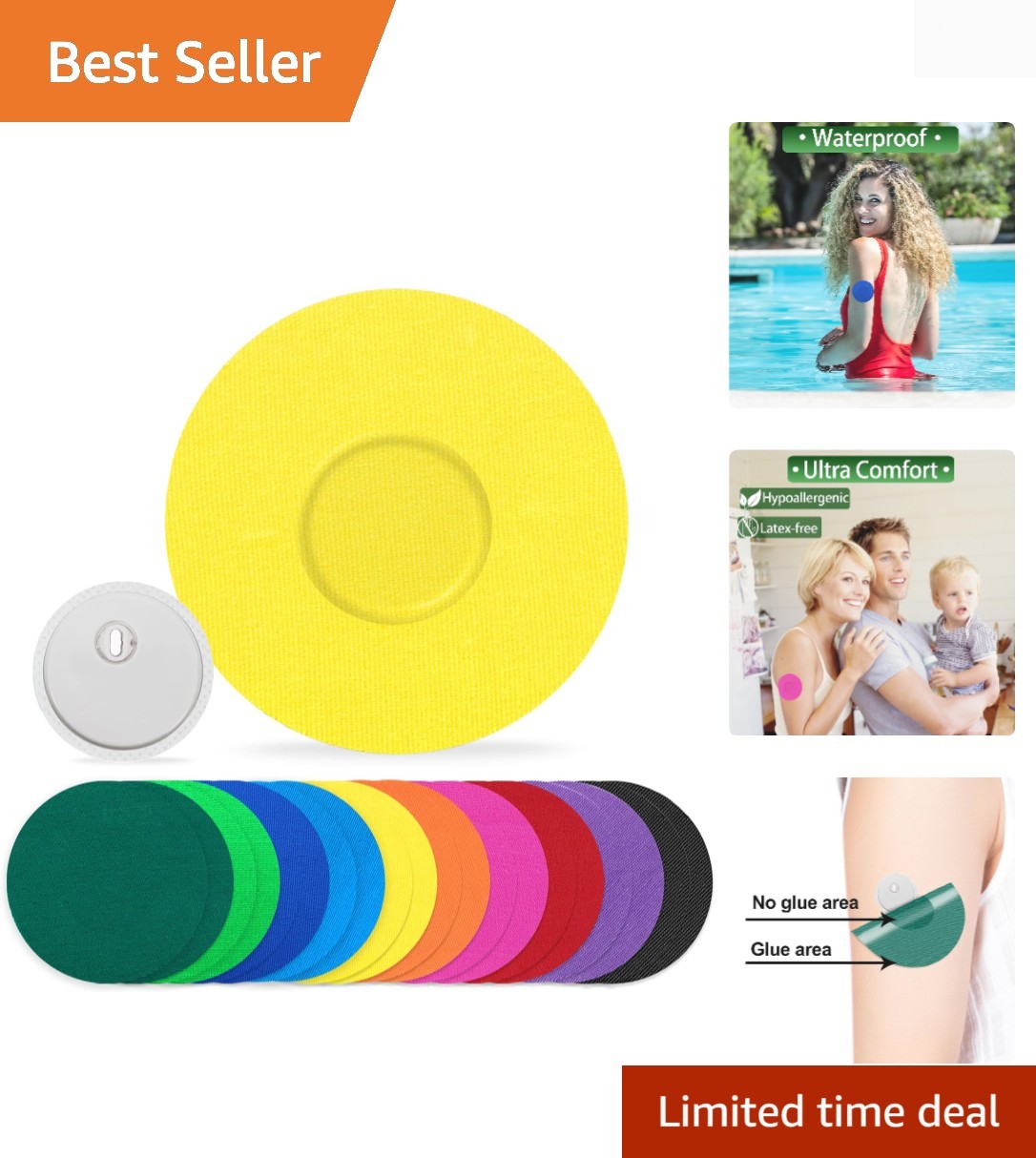 Waterproof Libre 3 Sensor Covers, 20Pack Freestyle Adhesive Patches for Libre…