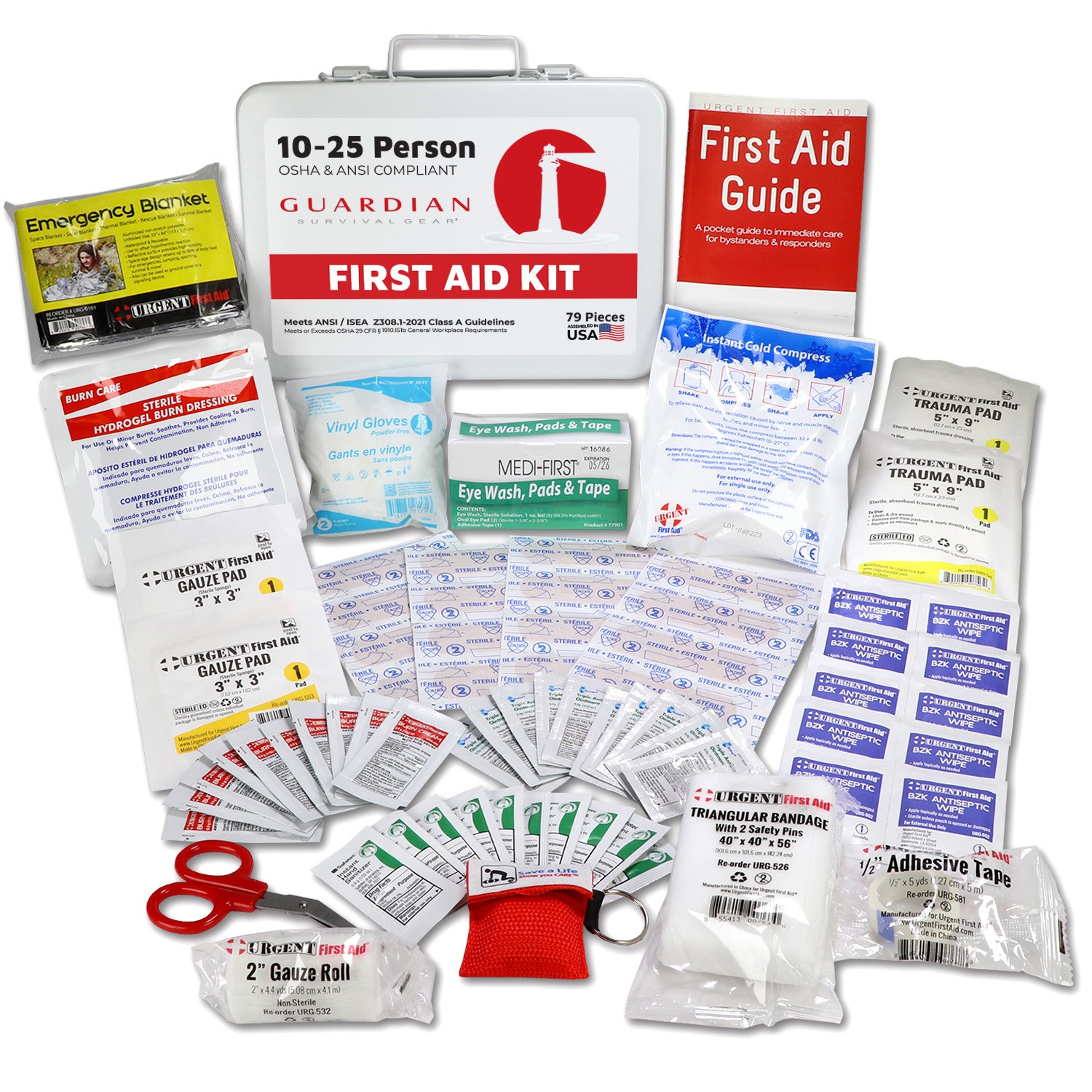 Guardian 10-25 Person First Aid Kit – Metal