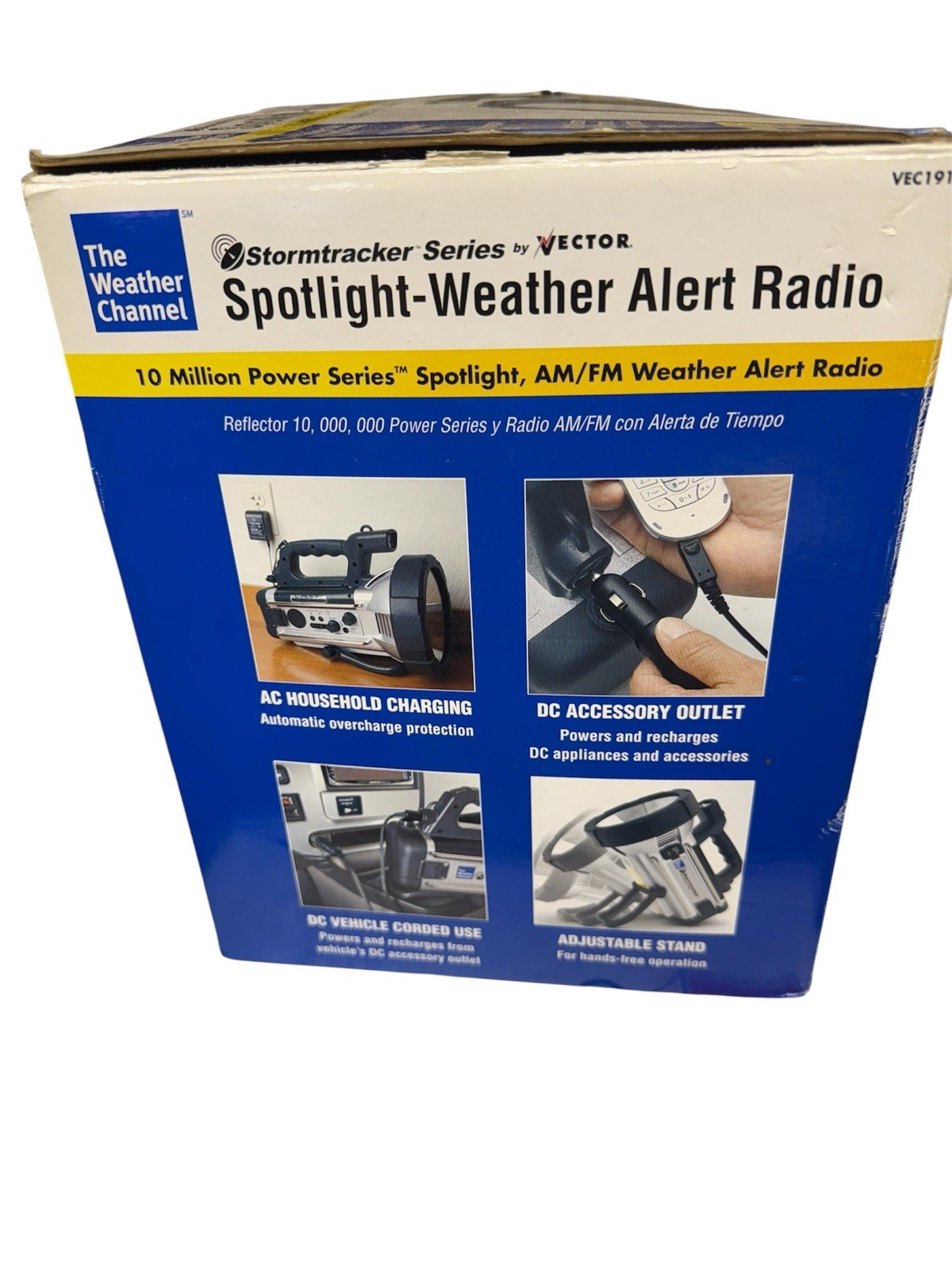Vector Weather Flashlight 3 Band Radio VEC191 NIB 10,000,000 Power 12VDC Outlet