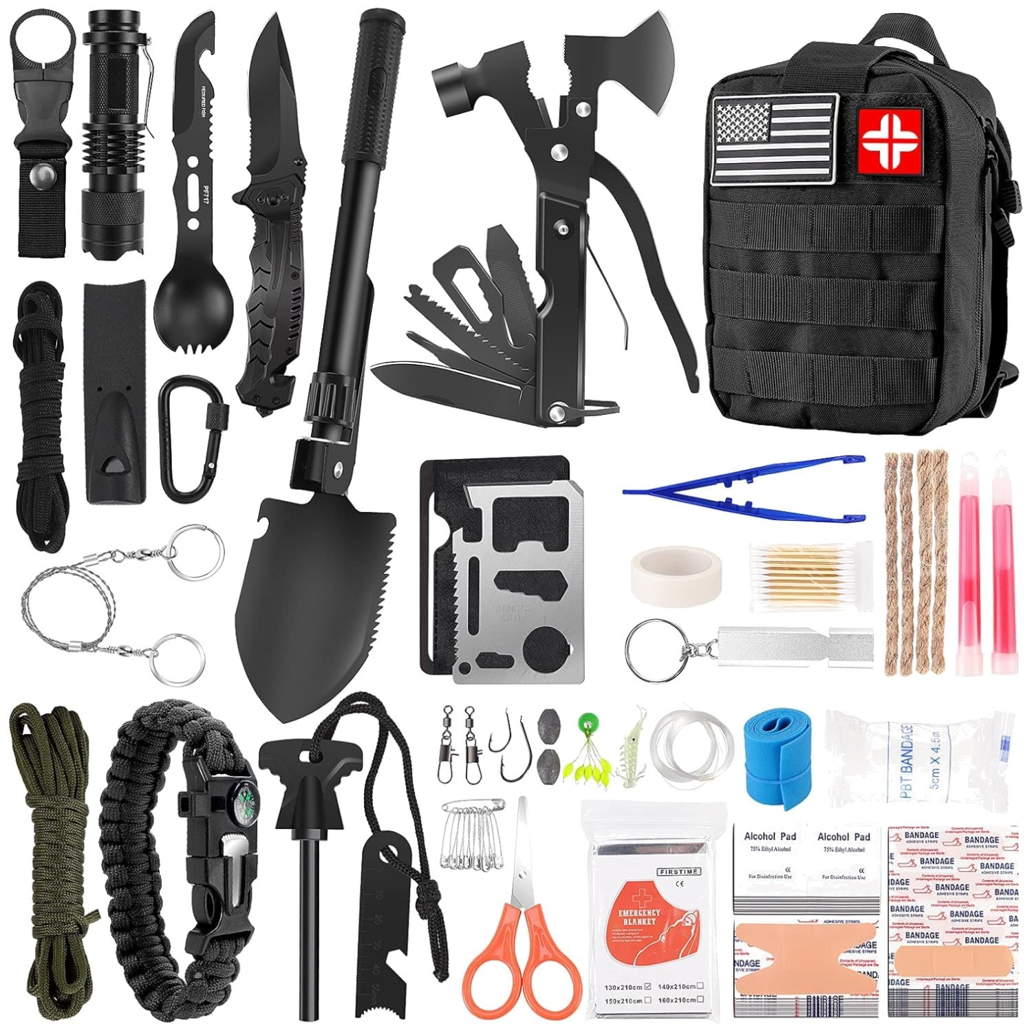 Survival Kit and First Aid Equipment for Outdoor Adventure