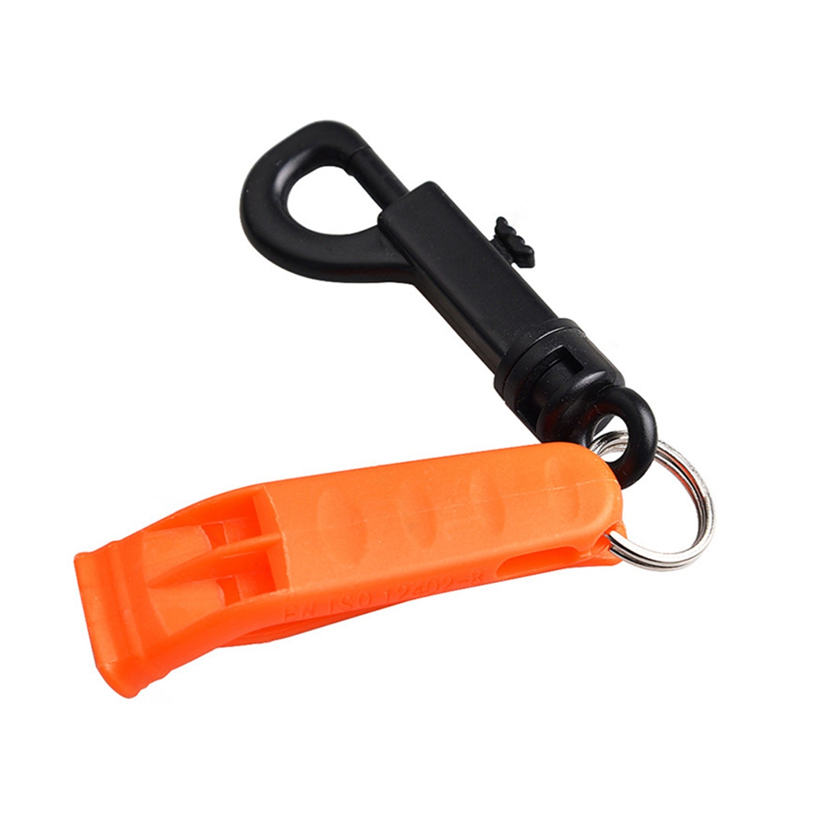 2pcs Emergency Whistle Safety Survival Whistle Signaling Whistle With Hook WITZ