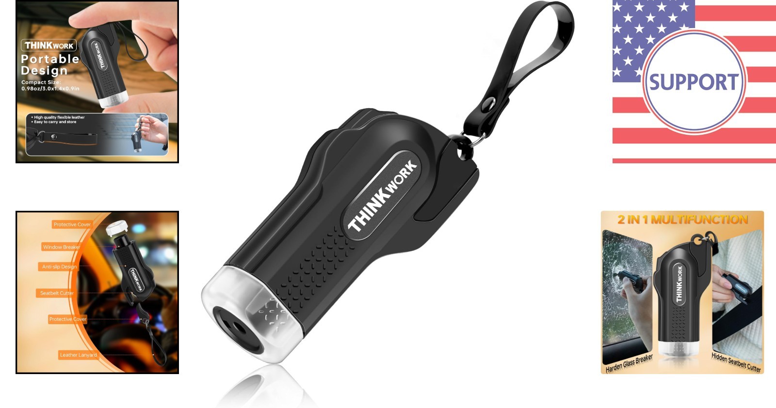 High-Grade Mini Window Breaker & Seatbelt Cutter for Vehicle Safety Emergencies