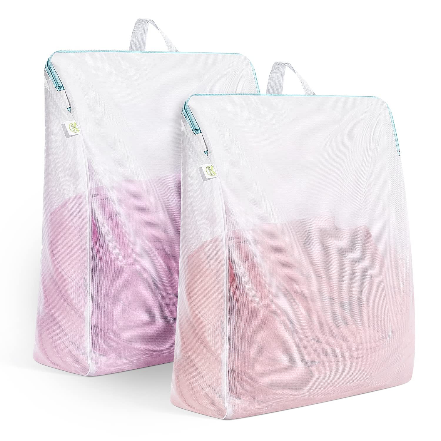 OTraki Large Mesh Laundry Bags 24×32 inch Hanging 24 x 32 inch, White
