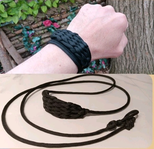 Shepherd Sling Paracord Catapult Slingshot Bracelet Survival Tool.