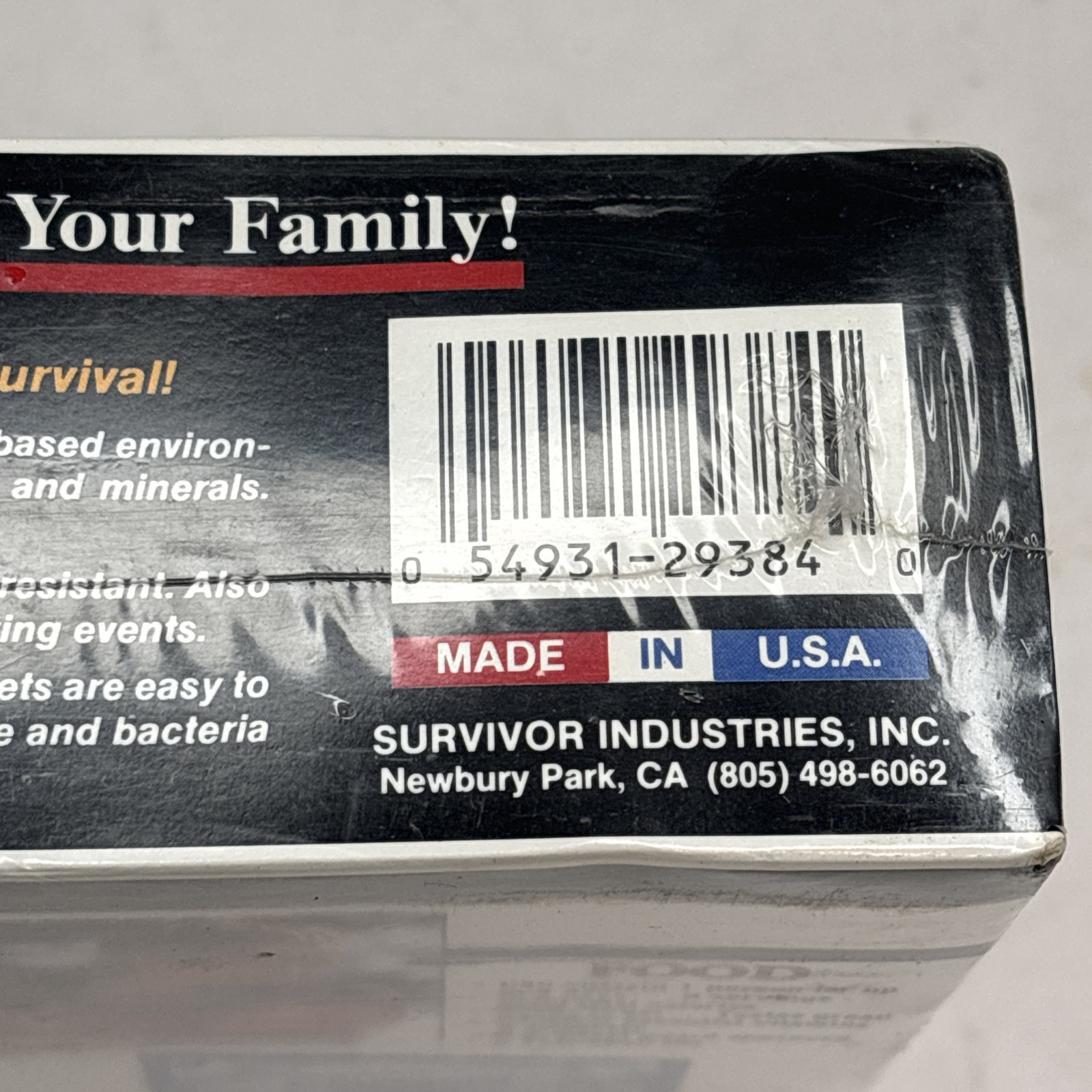 The Ark III Food Water Survival Kit 3 Day New Factory Sealed – Made in the USA