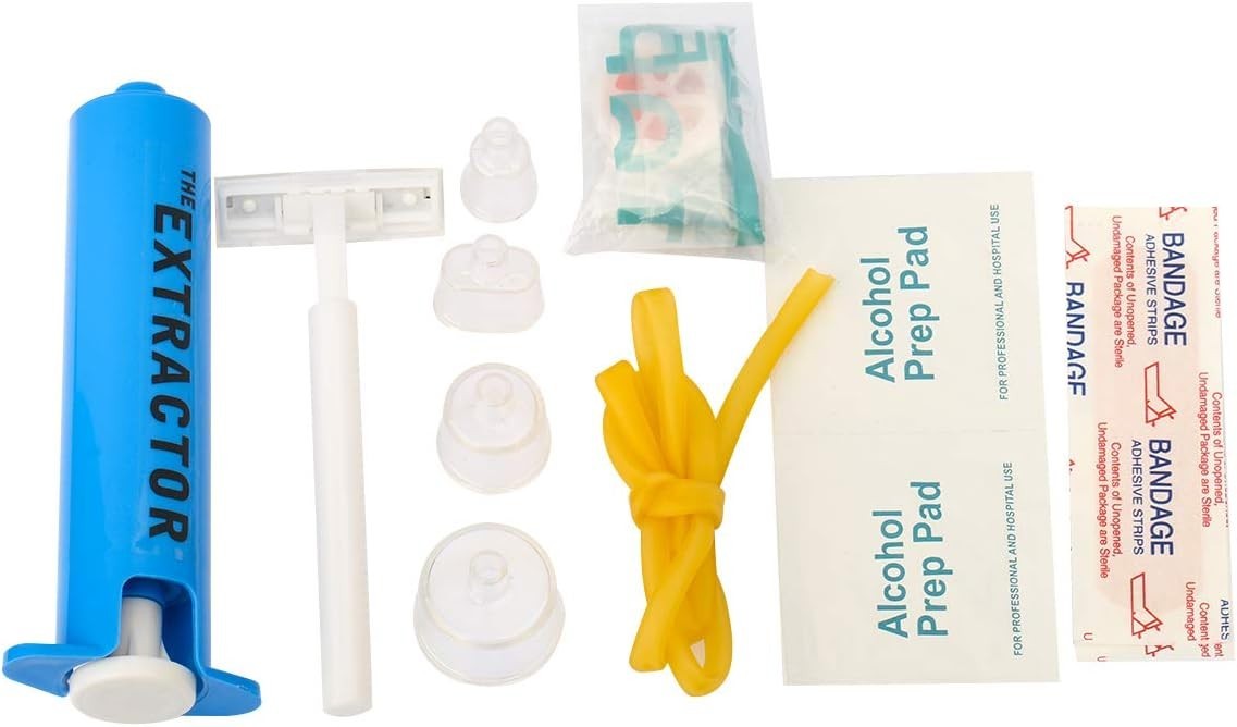 Lightweight First Aid Kit with Venom Extractor for Hiking and Camping Adventures