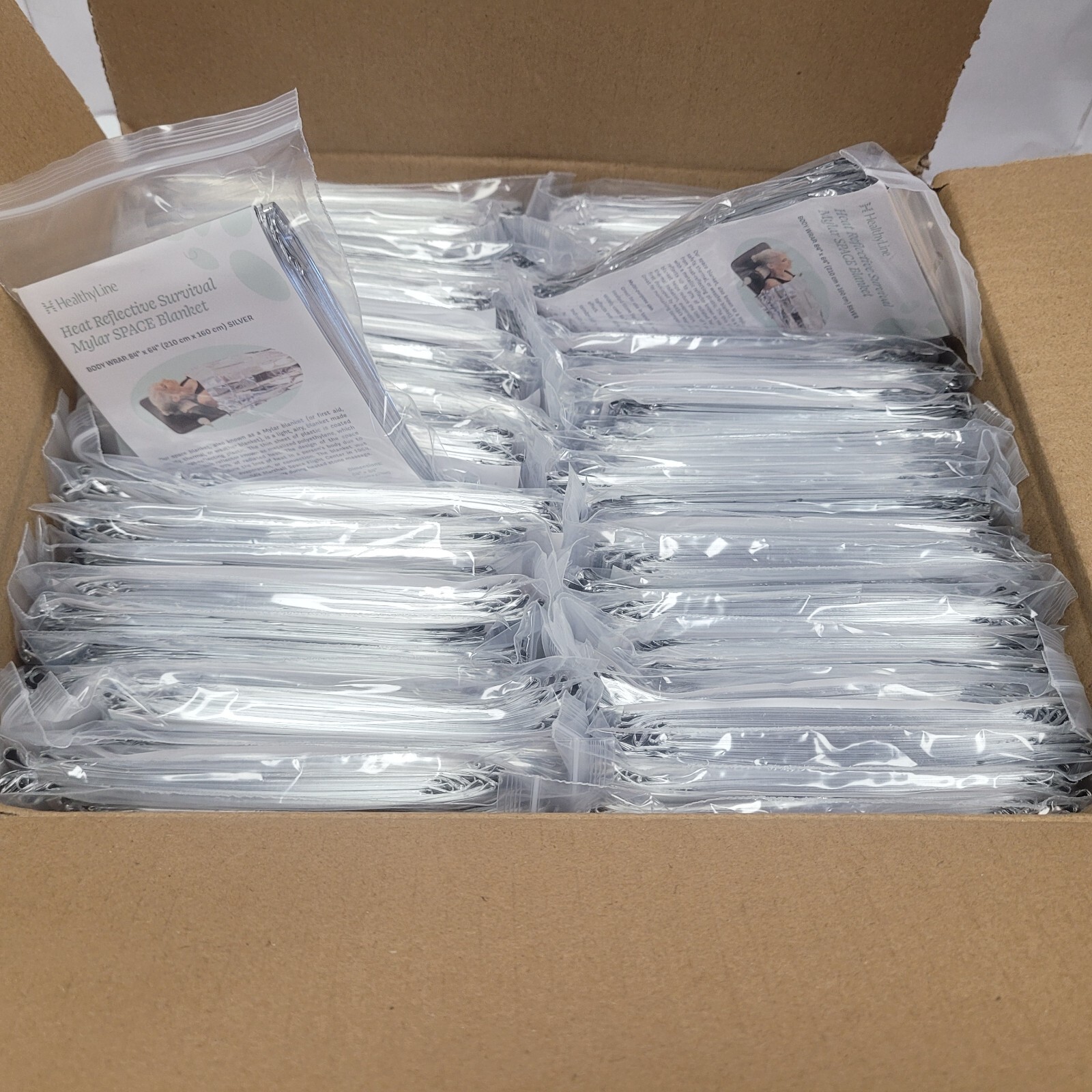 50 Pk HealthyLine Heat Reflective Survival Mylar SPACE Blanket Sauna Wrap 84×64