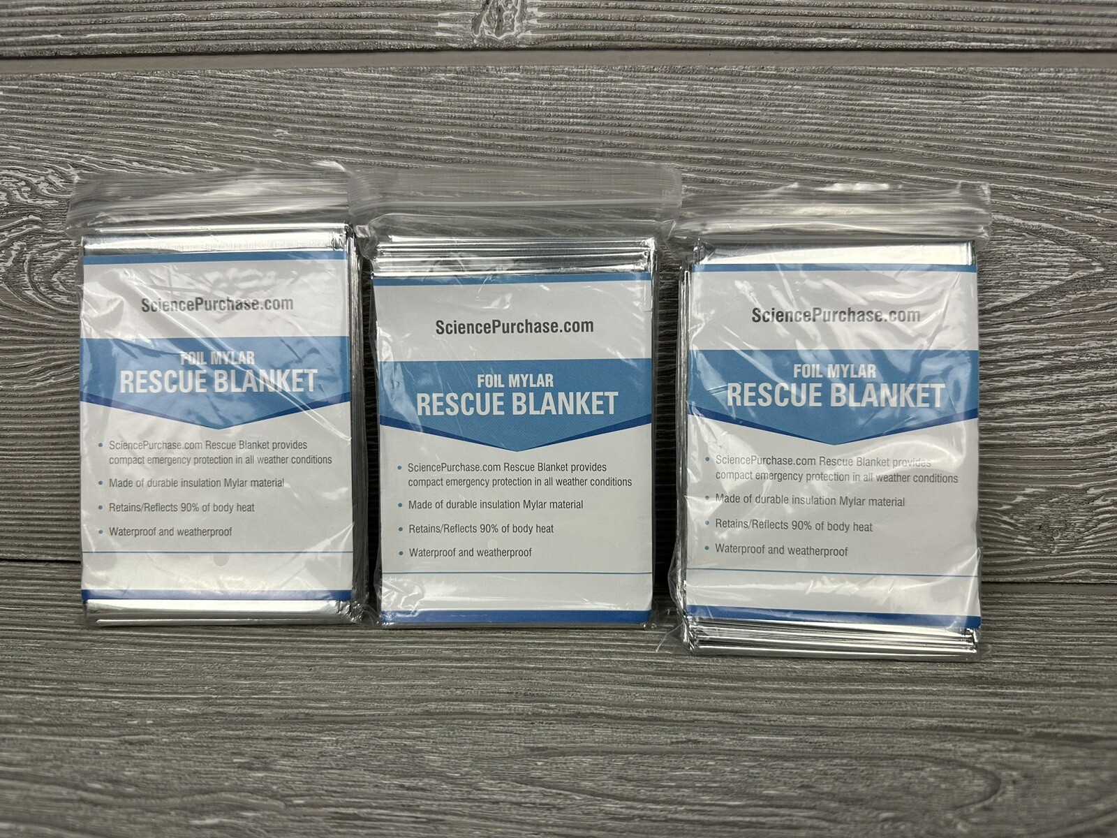 3 Large | 84″ x 54″ Emergency Foil Mylar Blankets | GO Bag Kit Survival Safety