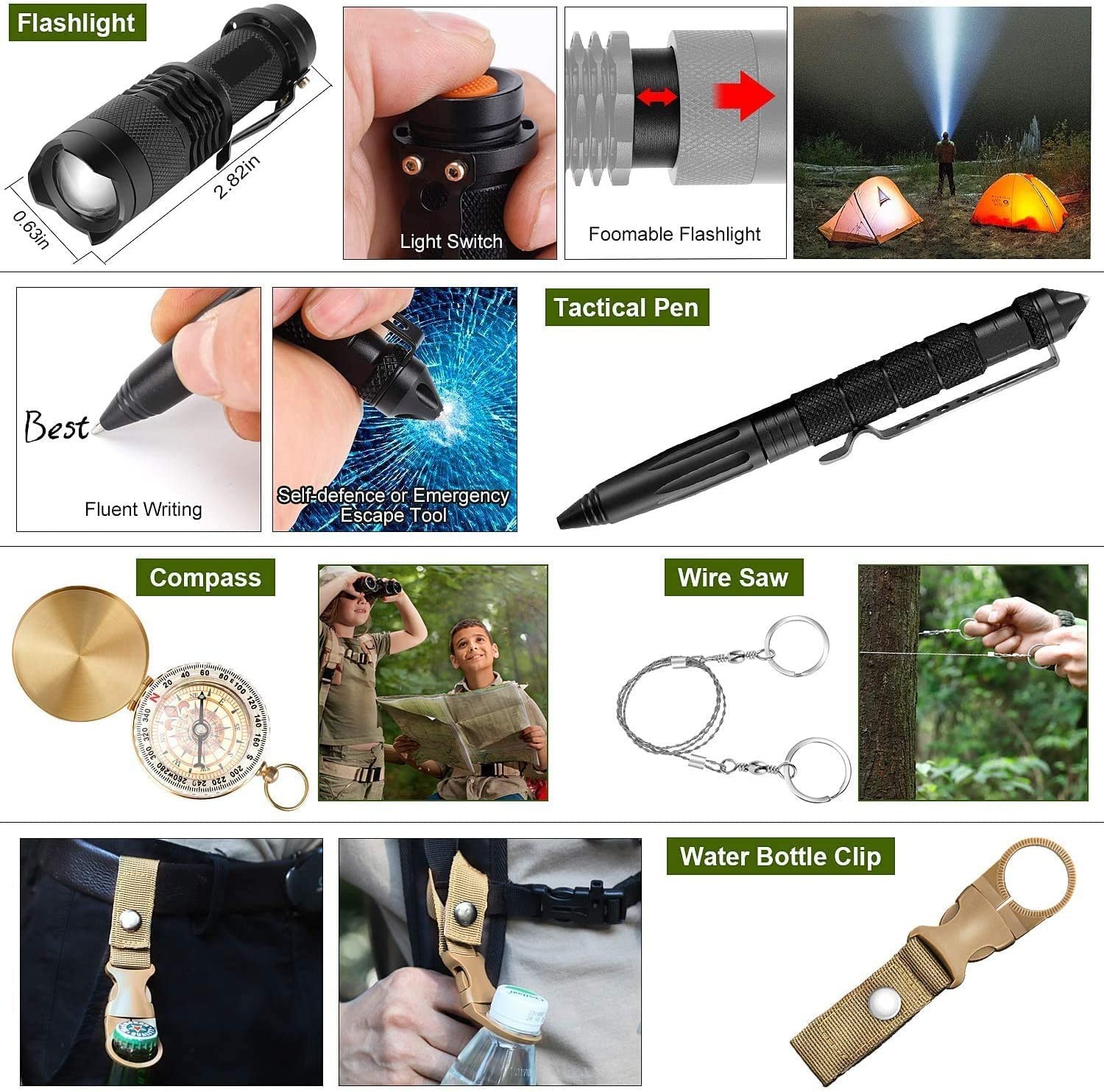 Survival Kit 32 in 1, Gifts for Men Dad Husband Teenage Boy, Survival Gear an…