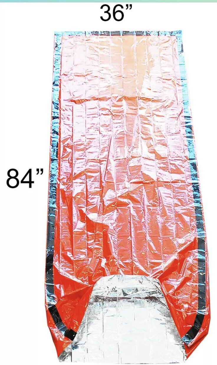 Waterproof Emergency Compact Sleeping Bag Survival Thermal Mylar Blanket Shelter