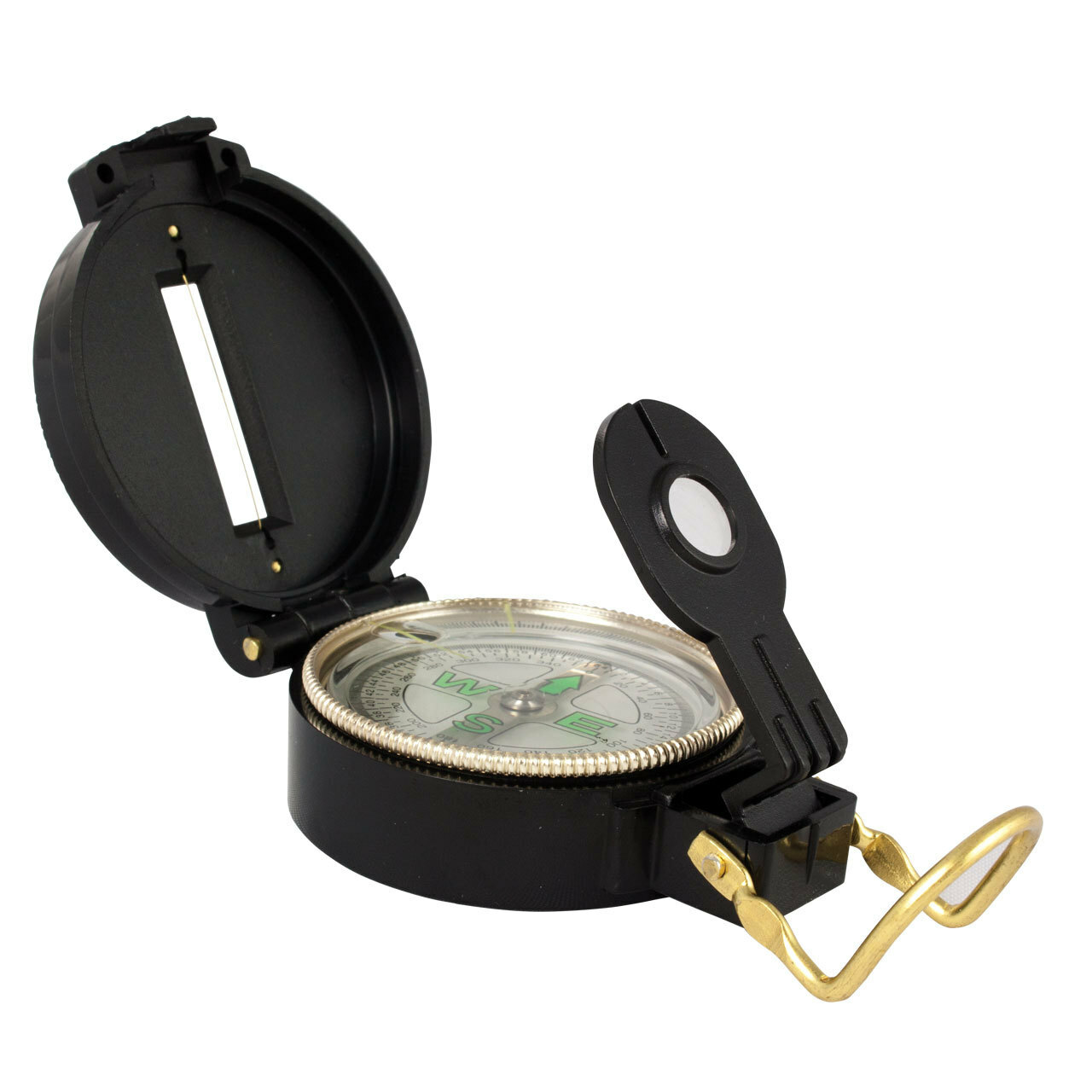 RedRock 451BLK Black Plastic and Brass Lensatic Compass each E9525