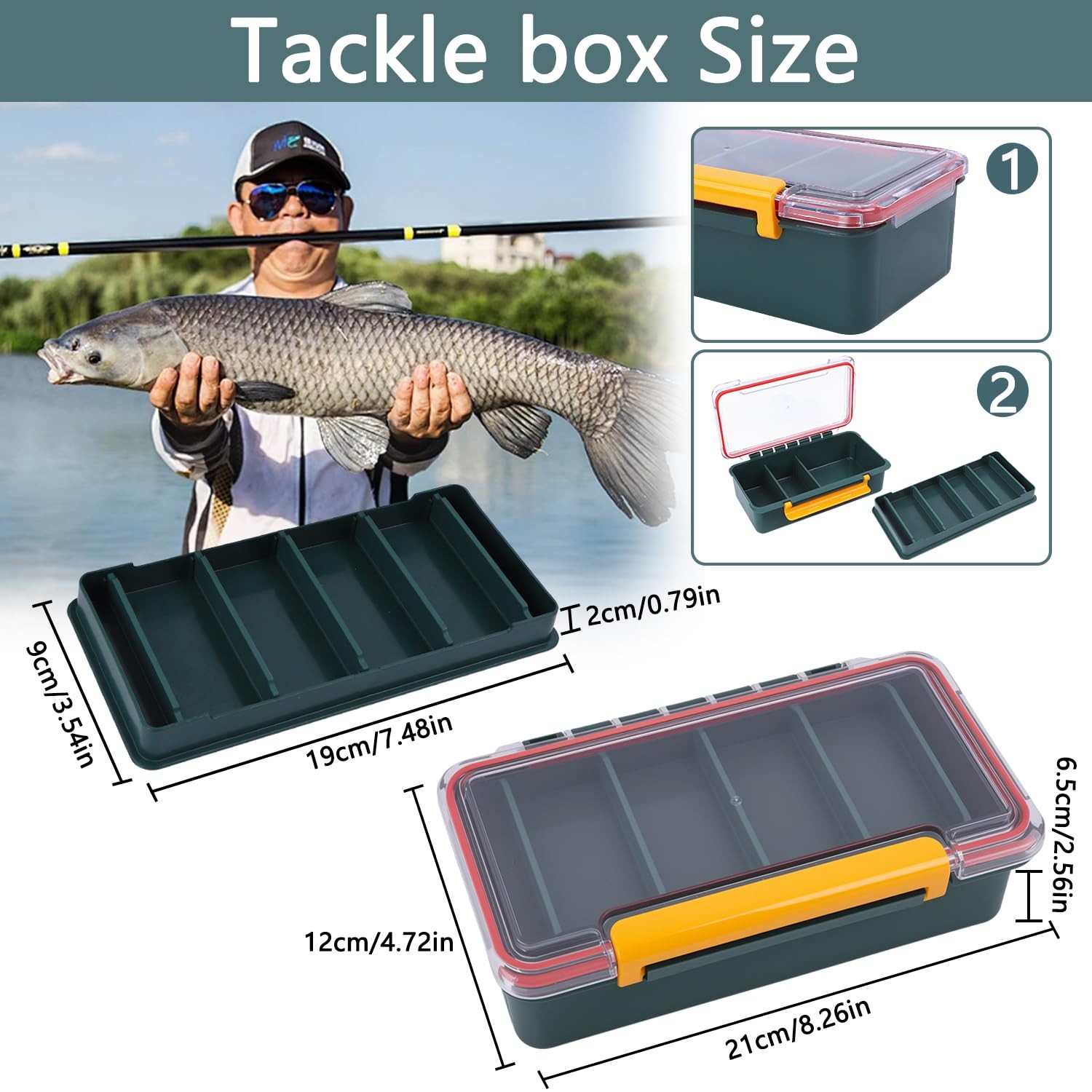 Fishing Tackle Box with Lures,72Pcs Lures…