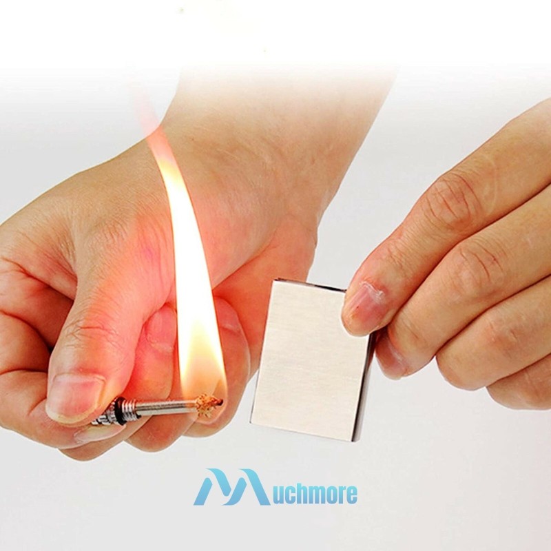 Emergency Fire Starter Magnesium Flint Match Striker Lighter Camp Survival Gear