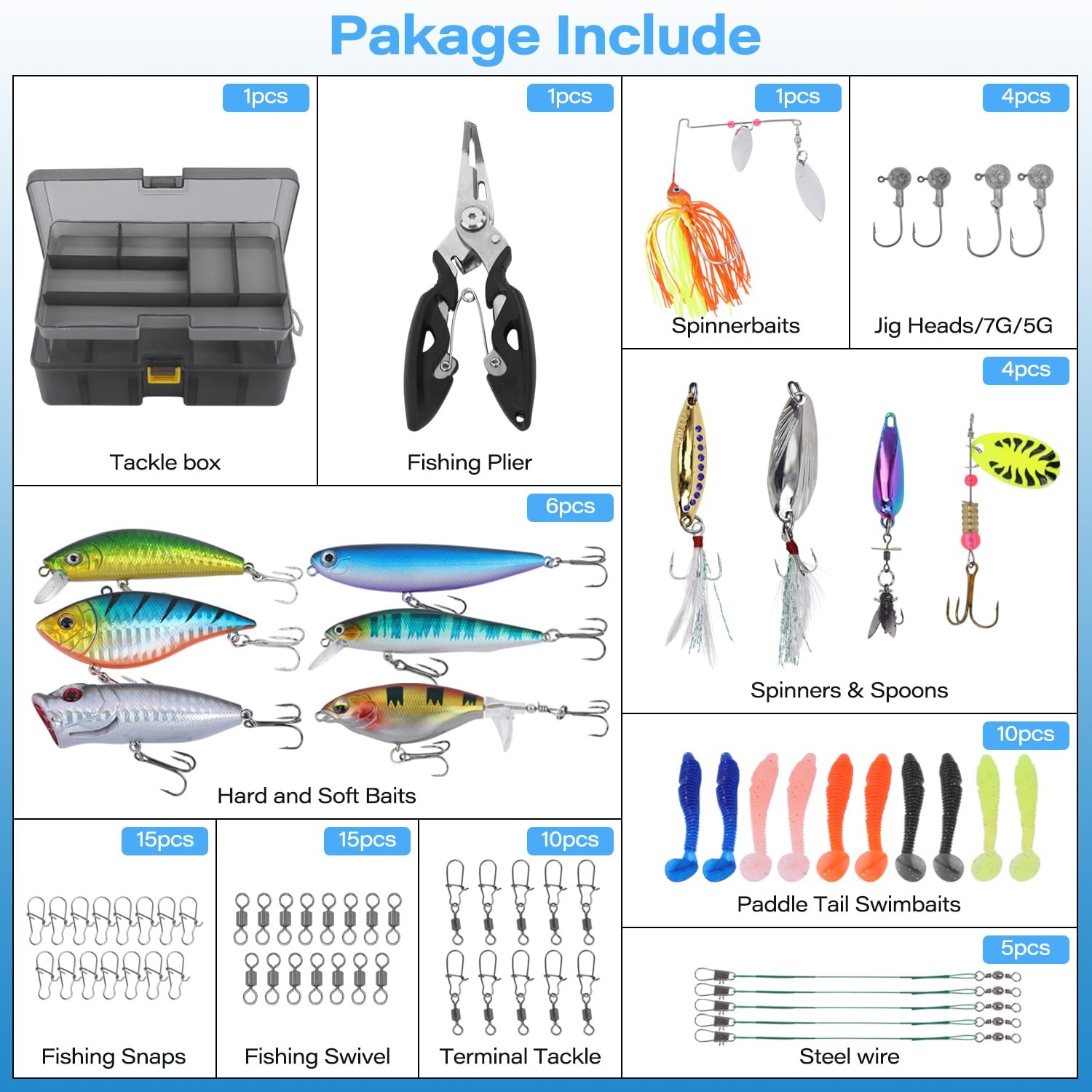 Fishing Tackle Box with Lures,Fishing Gifts for Men,Trout Fishing…