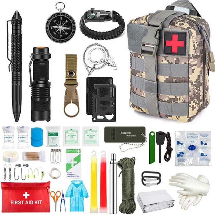 Outdoor Survival Emergency Kit | Wilderness First Aid Box | Multi-Purpose