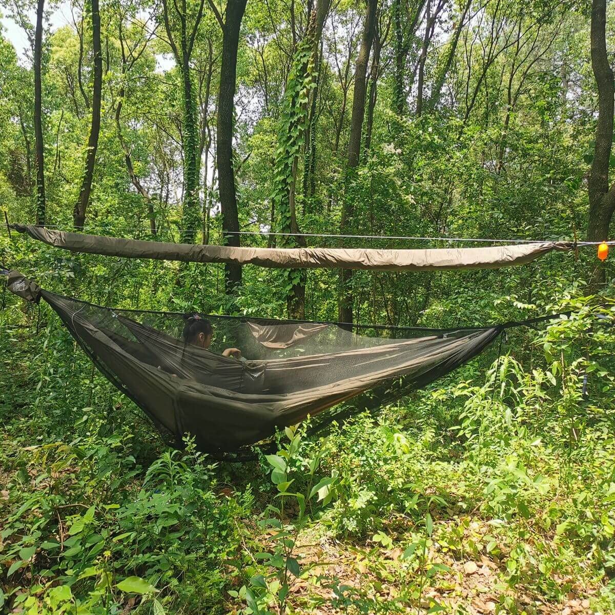 Onewind Tarp Sleeve 12ft, Camping 12ft or 6ft x 5.9ft, Olive Green-2 Pieces