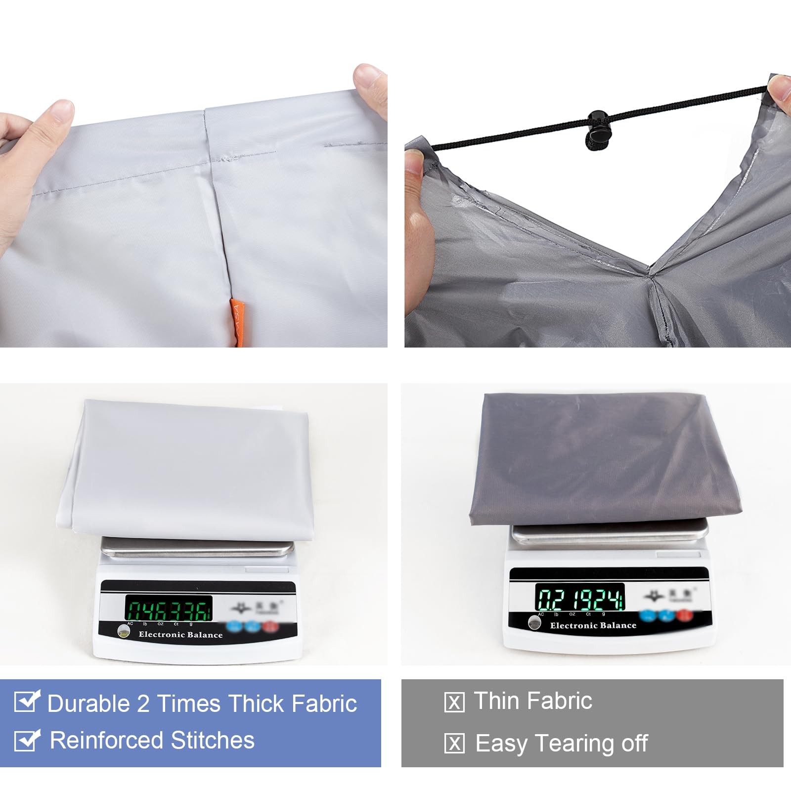 Polecasa Extra Heavy-Duty Laundry Bag 28×36”- 28″ x 36″ | 1 Pack, Silver