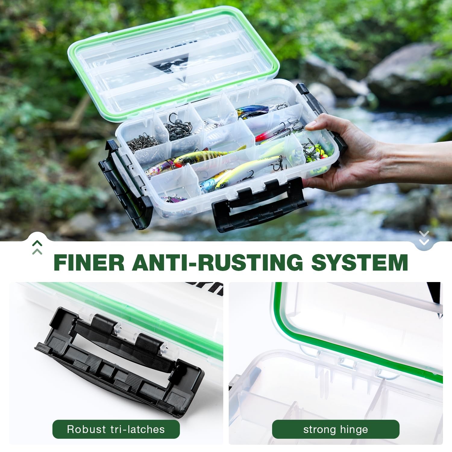 Ghosthorn Fishing Tackle Box, Waterproof 3600 and 3700 3600 (1 Pack), 3600*1