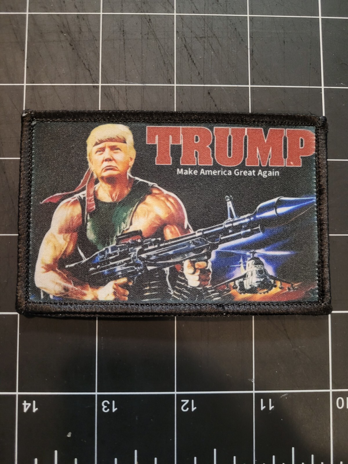 Trump 2″x4″ EDC patch hook backed. Queen of Hanks patch every day carry