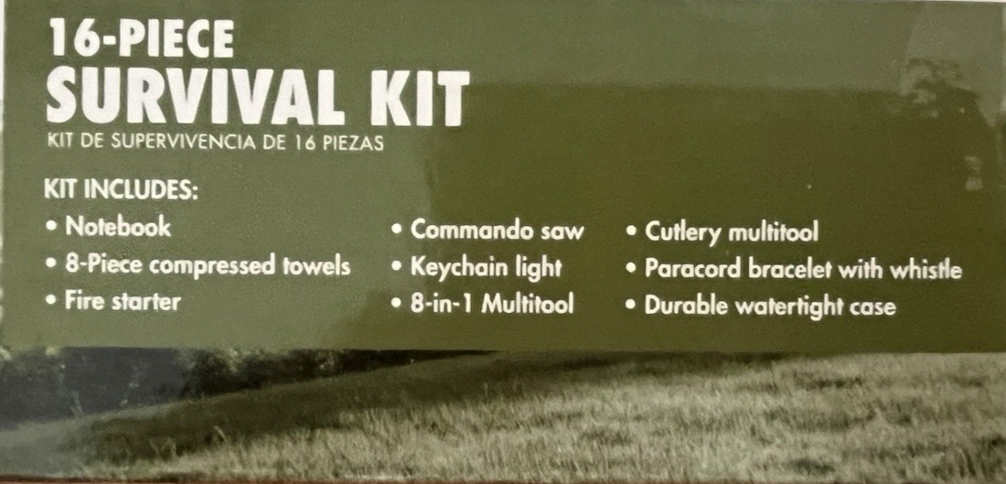 Ozark Trail 16-Pc Survival Kit – His and Hers Set of 2 – Black and Pink