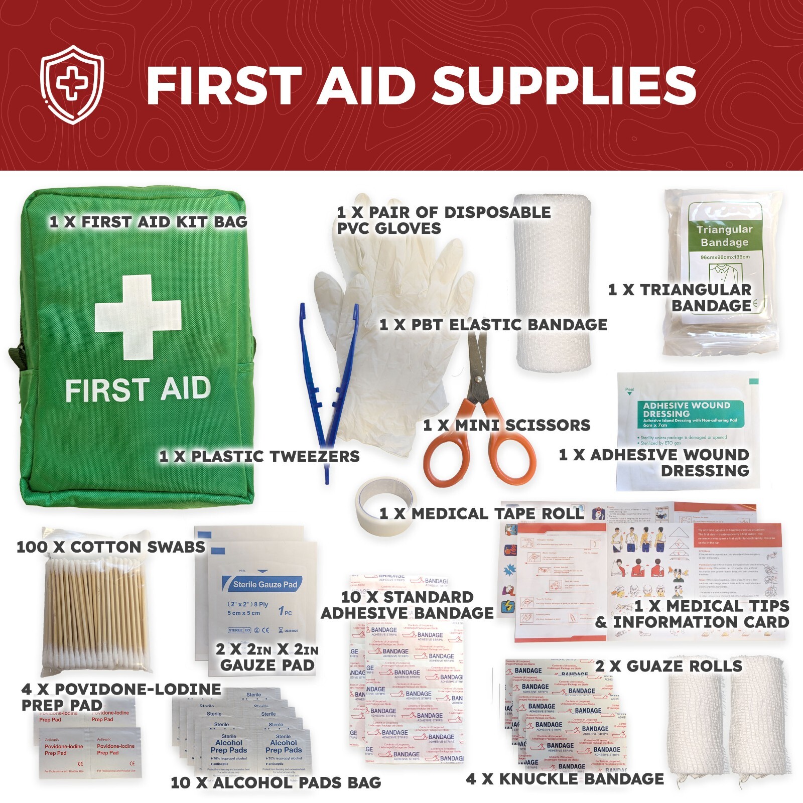 Bug Out Bag Starter Kit – 72 Hour Kit for 1 Person – Backpack Survival Kit