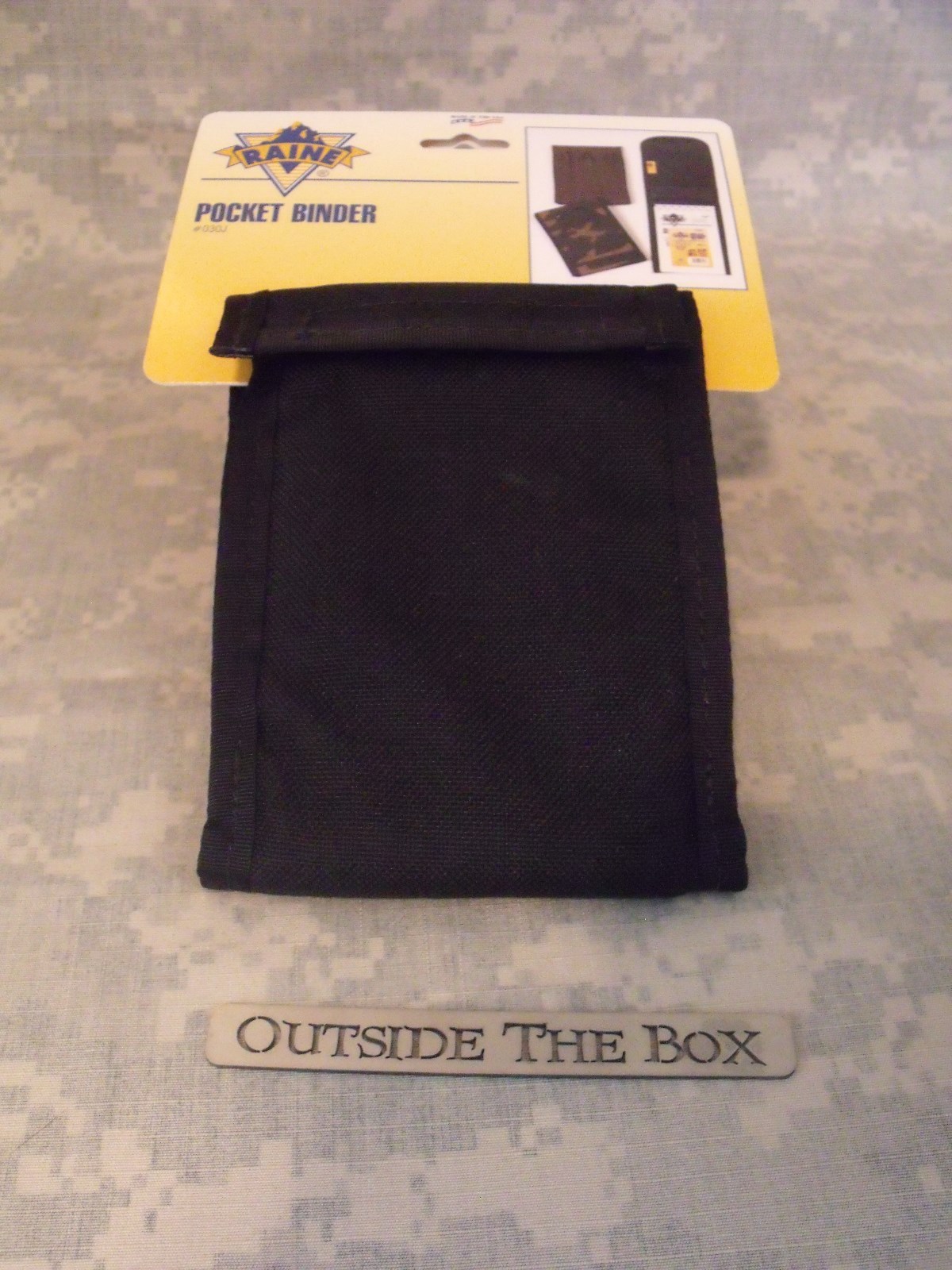 US Military “Pocket Binder” 3″x5″ Notebook, BLACK Nylon, Pen/Storage Pocket