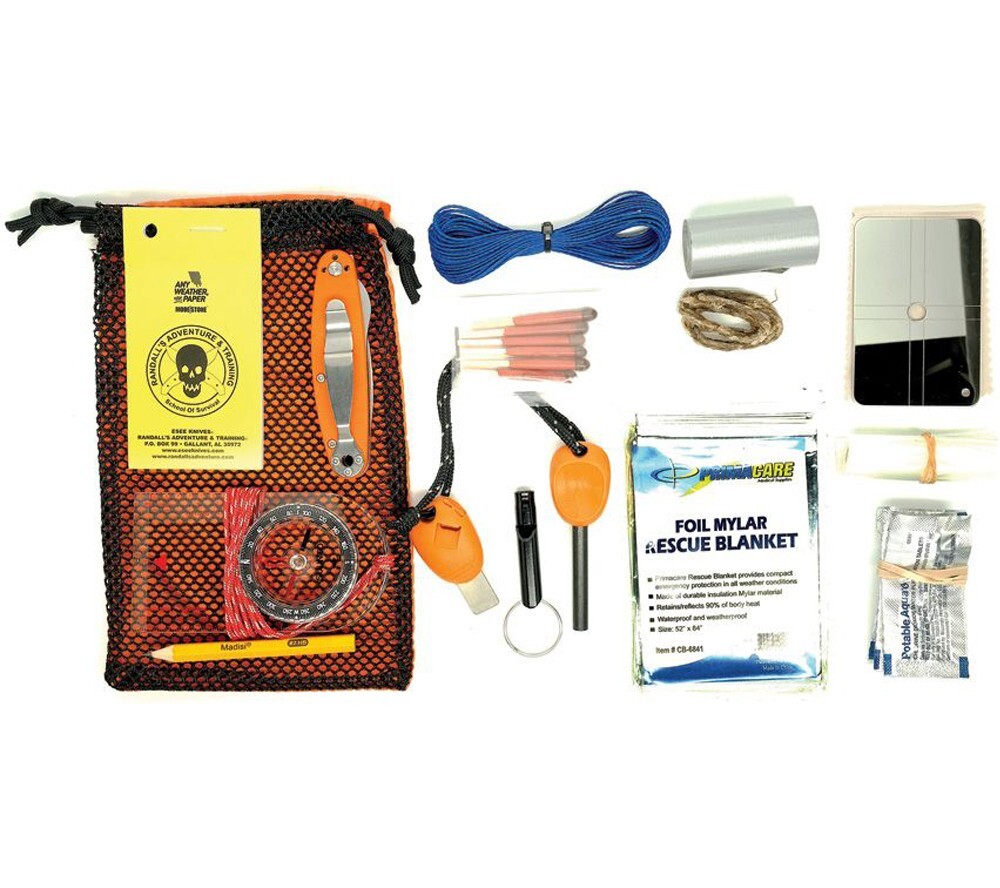 ESEE Essentials Survival Kit with Churp Linerlock Folding Knife
