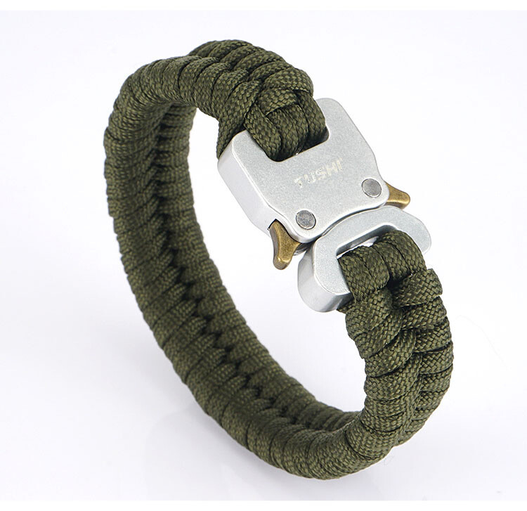 Quick Unlock Outdoor Survival Tactical Bracelet Woven Survival Tool Adjustable