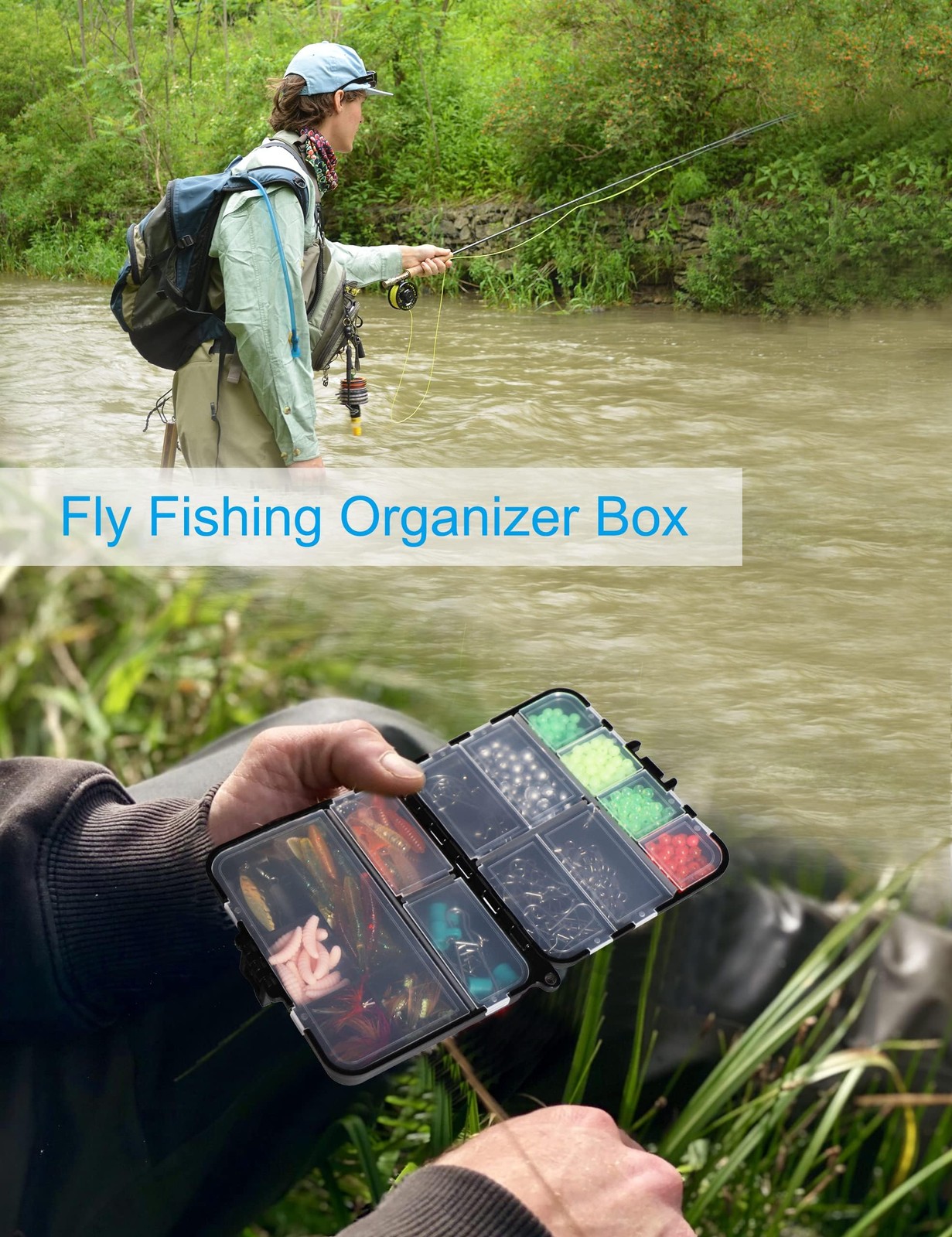 Hlotmeky Small Tackle Box Organizer 4 Pack Mini Small, Black, 4